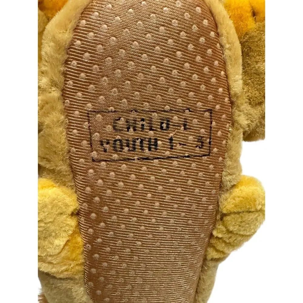 Vintage Disney Store Lion King Simba Youth Slippers Size Large 1-3